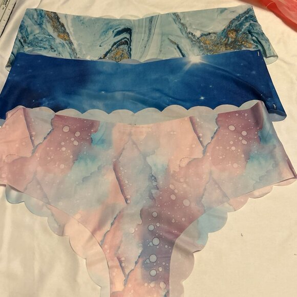 Morvia 3pk Tie-dye Assorted Colors Woman’s panties XXL Lingerie Seamless. New - Picture 1 of 8